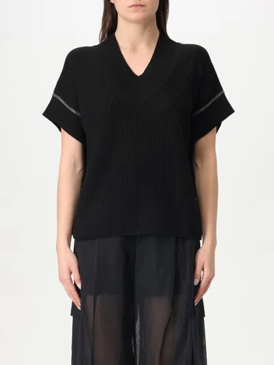 BRUNELLO CUCINELLI SWEATER BRUNELLO CUCINELLI WOMAN COLOR BLACK,G60135002