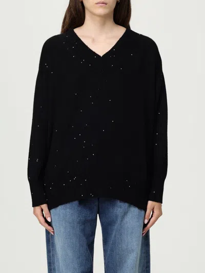 BRUNELLO CUCINELLI SWEATER BRUNELLO CUCINELLI WOMAN COLOR BLACK,H20155002