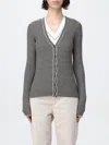 Brunello Cucinelli Striped Cardigan In Schwarz