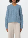 Brunello Cucinelli Alpaca-blend Cable-knit Sweater In Blau