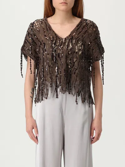 BRUNELLO CUCINELLI TOP BRUNELLO CUCINELLI WOMAN COLOR BROWN,G79854032