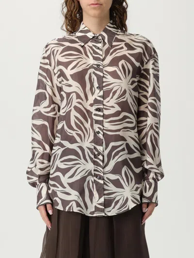 BRUNELLO CUCINELLI SWEATER BRUNELLO CUCINELLI WOMAN COLOR BROWN,H15584032