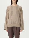 Brunello Cucinelli Dazzling Stripe Sweater In Neutral