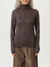 Brunello Cucinelli Shimmering High-neck Knit Sweater In Brown