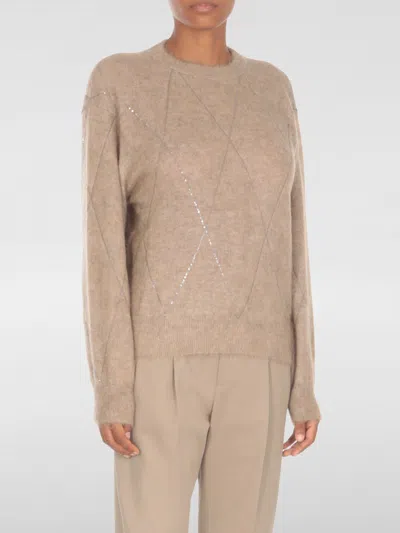 Brunello Cucinelli Sweater  Woman Color Brown In Braun
