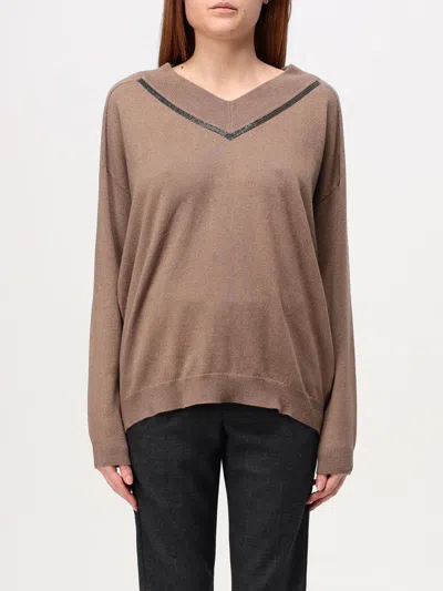 Brunello Cucinelli Sweater  Woman Color Brown In Braun