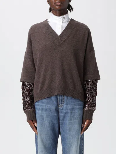 Brunello Cucinelli Sweater  Woman Color Dark In Brown