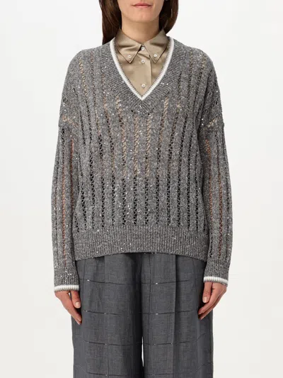 Brunello Cucinelli Sweater  Woman Color Grey 1 In Grey 1
