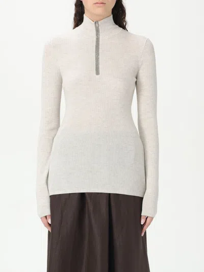 BRUNELLO CUCINELLI SWEATER BRUNELLO CUCINELLI WOMAN COLOR GREY,G60658020