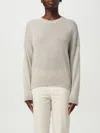 Brunello Cucinelli Grey Linen And Silk Crewneck Sweater
