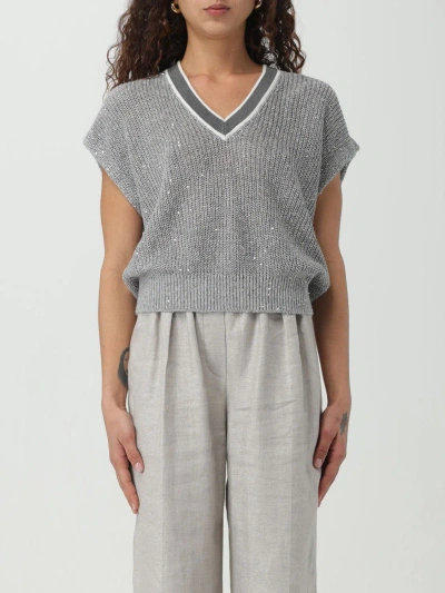 Brunello Cucinelli Sweater  Woman Color Grey In Grey