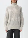 Brunello Cucinelli Dazzling Argyle Wool And Mohair Sweater In Grau