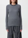Brunello Cucinelli Comfort Cotton Ribbed Jersey T-shirt With Precious Collar In Grau