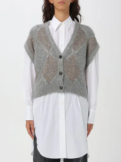 Brunello Cucinelli Sweater  Woman Color Grey In Grau