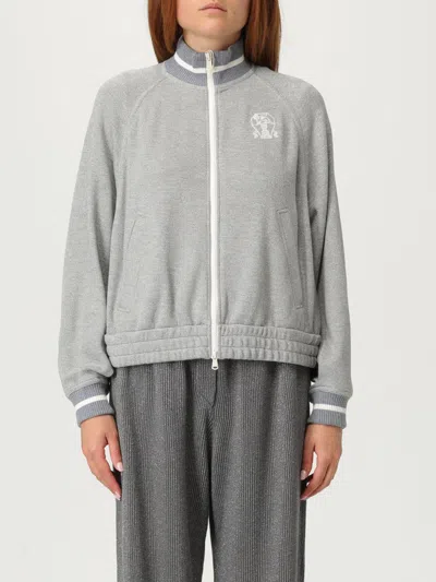BRUNELLO CUCINELLI SWEATSHIRT BRUNELLO CUCINELLI WOMAN COLOR GREY,H17722020
