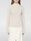 Brunello Cucinelli Ribbed Knit Sweater Lurex Accents In Neutral