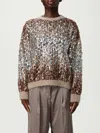 Brunello Cucinelli Women Mohair Sweater In Gold