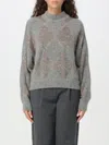 Brunello Cucinelli Dazzling Argyle Sweater In Wool And Mohair In Bunt