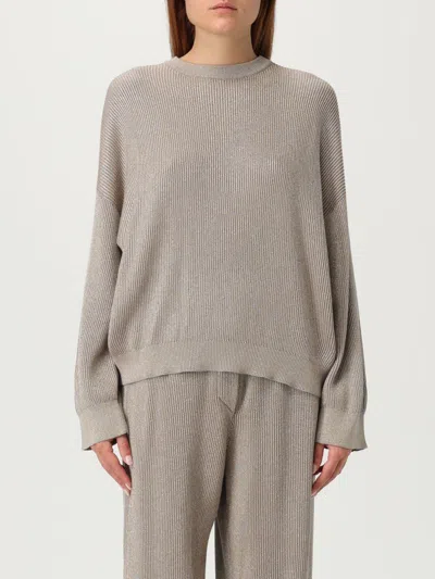 BRUNELLO CUCINELLI SWEATER BRUNELLO CUCINELLI WOMAN COLOR SILVER,H15583061