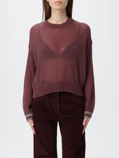 Brunello Cucinelli Sweater  Woman Color Violet In Burgundy