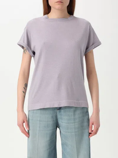 BRUNELLO CUCINELLI T-SHIRT BRUNELLO CUCINELLI WOMAN COLOR VIOLET,429947019