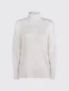 Brunello Cucinelli Turtleneck Ribbed Sweater In Neutral