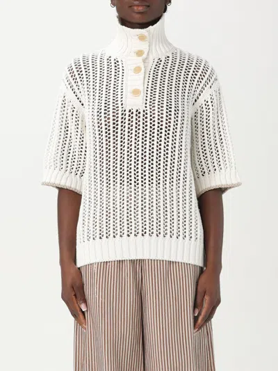 BRUNELLO CUCINELLI SWEATER BRUNELLO CUCINELLI WOMAN COLOR YELLOW CREAM,429914090