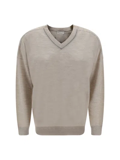Brunello Cucinelli Sweater In Gray