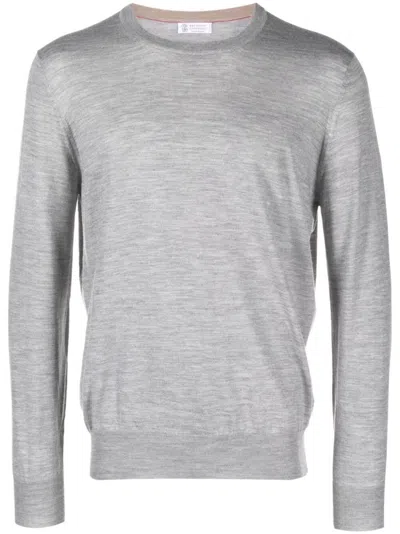 Brunello Cucinelli Sweaters In Light Grey