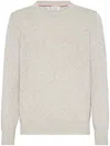 Brunello Cucinelli Soft Wool And Cashmere Sweater In Gray