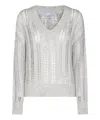Brunello Cucinelli Sequin Embellished Jumper In Grey