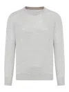 Brunello Cucinelli Men's Wool-cashmere Crewneck Sweater In Grey
