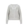 Brunello Cucinelli Sequin Embellished Jumper In Grey