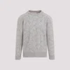 Brunello Cucinelli Geometric Alpaca Blend Sweater In Grigio