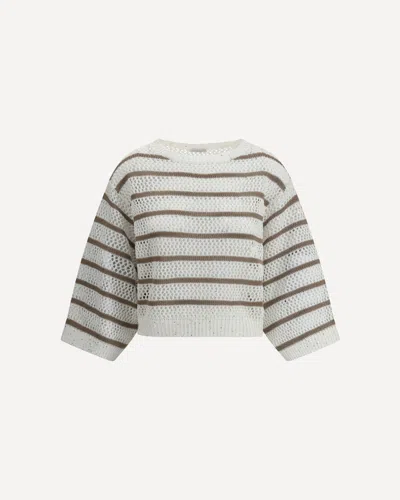 Brunello Cucinelli Sweater In Perforated Knit