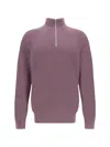 Brunello Cucinelli Men's Cashmere Quarter-zip Sweater In Purple