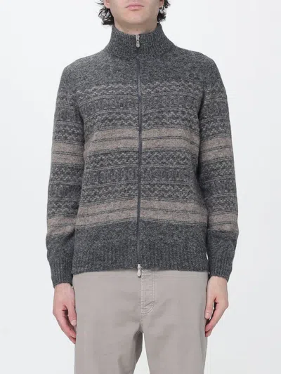 Brunello Cucinelli Jacquard High-neck Zip Cardigan In Black