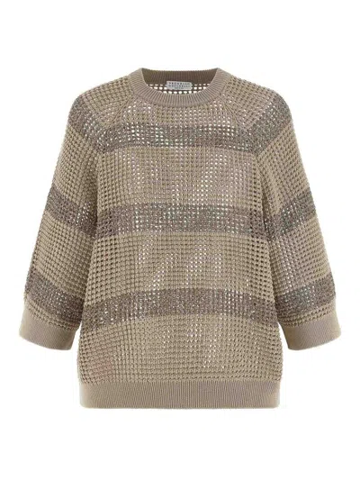Brunello Cucinelli Sweater In Nude