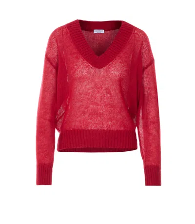 Brunello Cucinelli Sweater In Red