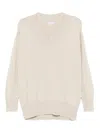 Brunello Cucinelli Embellished V-neck Sweater In Neutral