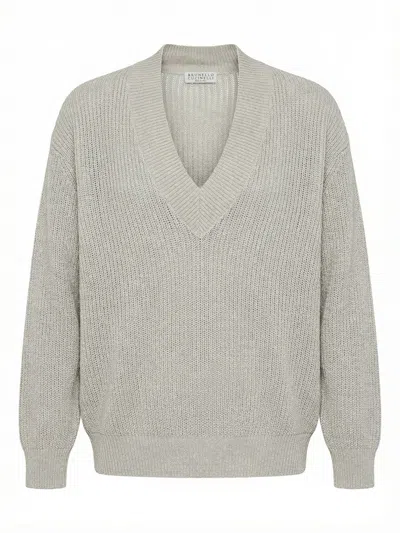 Brunello Cucinelli Sweater In Gray