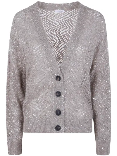 Brunello Cucinelli Sweater V Neck "classic" In Gray