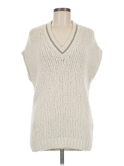 Pre-owned Brunello Cucinelli Sweater Vest In White