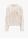 Brunello Cucinelli Open-knit Sweater In White