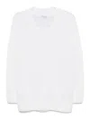 Brunello Cucinelli Relaxed Fit Lightweight Sweater With Deep V-neckline In White