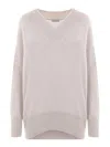 Brunello Cucinelli V-neck Long-sleeved Sweater In White