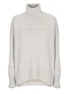 Brunello Cucinelli Embroidery Sweater In Neutrals