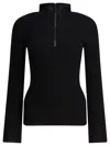 Brunello Cucinelli Sweater With Hood And Half Zipper In Black