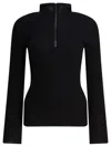 Brunello Cucinelli Knit Sweater Hood Ribbed Texture In Black