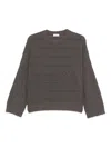 Brunello Cucinelli Sweater With Sequins In Gray